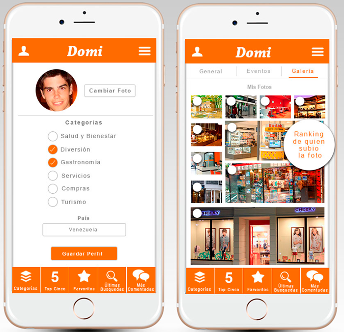Aplicación móvil para geolocalización de negocios. DOMI