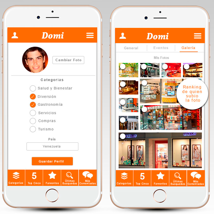 Aplicación móvil para geolocalización de negocios. DOMI